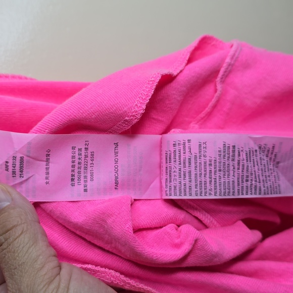 Abercrombie & Fitch Florescent Pink With Lace Size M - Picture 10 of 12